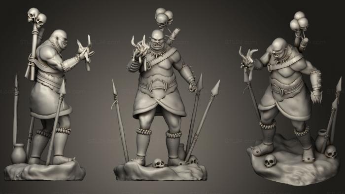 Figurines heroes, monsters and demons (Barbak Grea, STKM_1387) 3D models for cnc